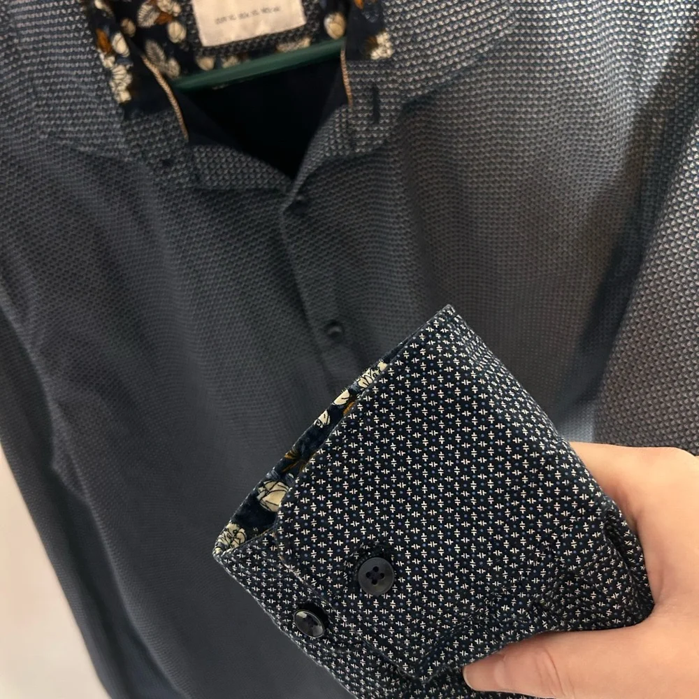 Denim & Flower Cactus Man by Ricky Singh Button Down - Navy‎ Blue - Picture 3 of 4